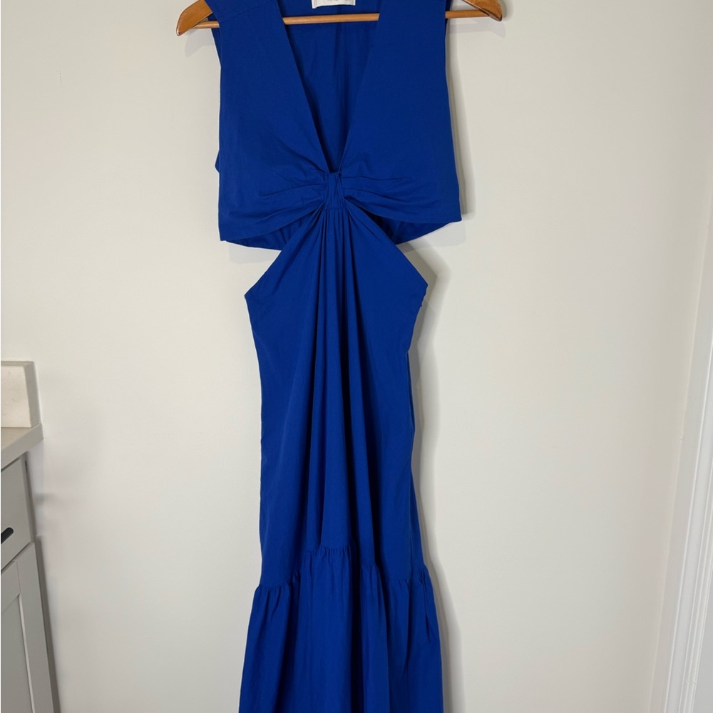 Mango Cobalt Blue Sleeveless Maxi Dress